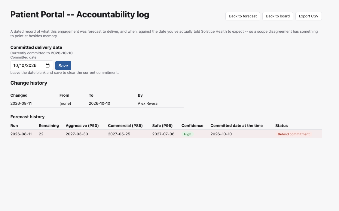 Accountability log